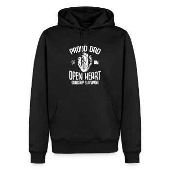 Open-heart surgery - Men’s Premium Organic Hoodie - black - Front - Nico (187cm)