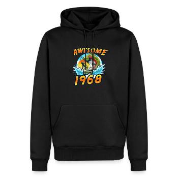 Awesome since 1968. Angel, Angler Geburtstag - Männer Premium Bio Hoodie - Schwarz - Vorne - Nico (187cm)