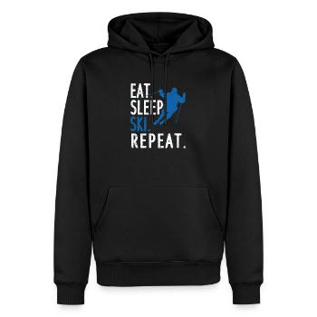 Ski Sports d’hiver Skieurs alpins Essen - Sweat à capuche Premium bio Homme - noir - Devant - Nico (187cm)