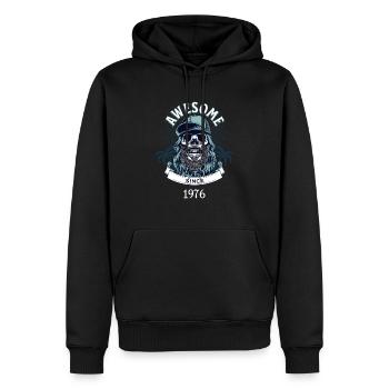 Awesome Since 1976 Vintage Birthday Retro - Männer Premium Bio Hoodie - Schwarz - Vorne - Nico (187cm)