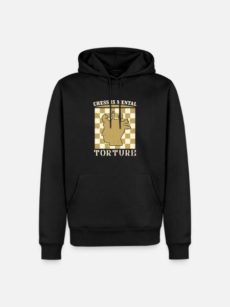 Chess is mental tortur - Men’s Premium Organic Hoodie - black