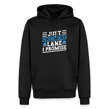 Shimmer nager juste une voie de plus je promets - Sweat à capuche Premium bio Homme - noir - Devant - Nico (187cm)