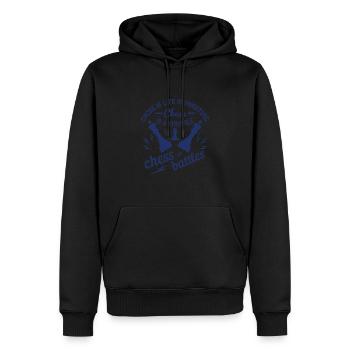 Schach ist Leben im Kleinen. Schach ist ein Kampf, - Männer Premium Bio Hoodie - Schwarz - Vorne - Nico (187cm)
