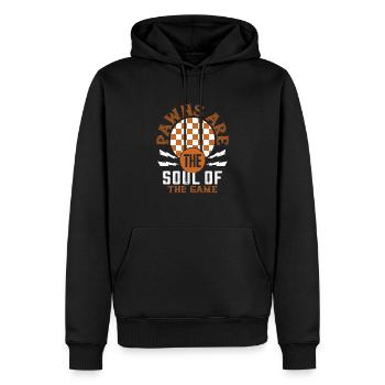 Bauern sind die Seele des Spiels - Männer Premium Bio Hoodie - Schwarz - Vorne - Nico (187cm)