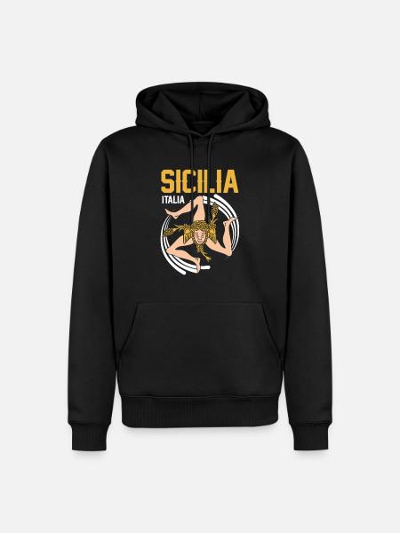 Sicily flag Sicily Palermo Italy - Men’s Premium Organic Hoodie - black