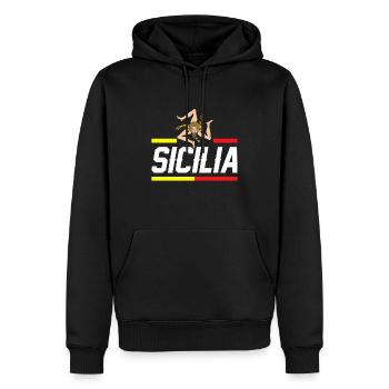 Sizilien flagge Sizilien Palermo Italien - Männer Premium Bio Hoodie - Schwarz - Vorne - Nico (187cm)