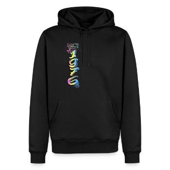 Édition limitée 1976 Graffiti - Sweat à capuche Premium bio Homme - noir - Devant - Nico (187cm)