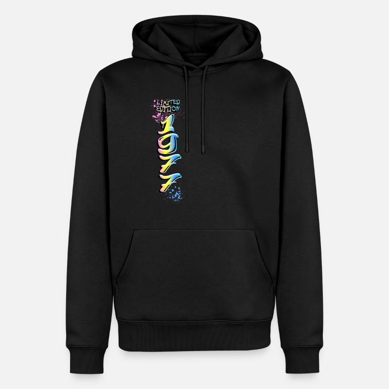 Édition limitée 1977 Graffiti - Sweat à capuche Premium bio Homme - noir