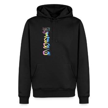 Édition limitée 1986 Graffiti - Sweat à capuche Premium bio Homme - noir - Devant - Nico (187cm)