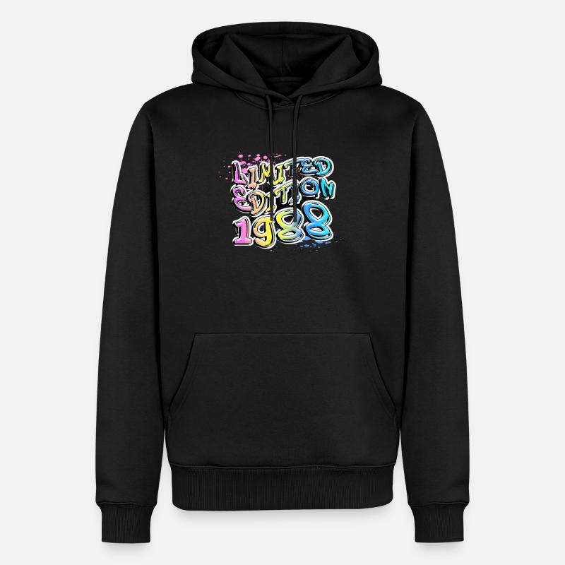 Édition limitée 1988 Graffiti - Sweat à capuche Premium bio Homme - noir
