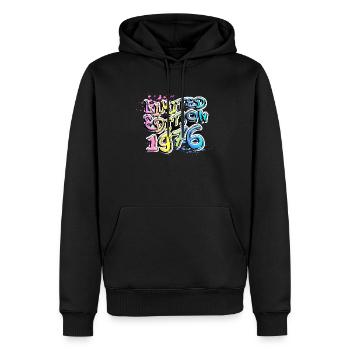 Édition limitée 1976 Graffiti - Sweat à capuche Premium bio Homme - noir - Devant - Nico (187cm)