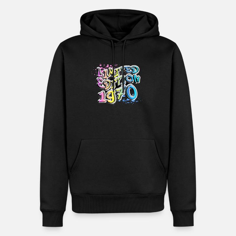 Édition limitée 1970 Graffiti - Sweat à capuche Premium bio Homme - noir
