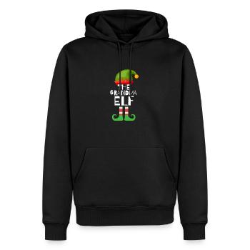 Oma Elf Gruppe Passende Familie Weihnachten Lustig - Männer Premium Bio Hoodie - Schwarz - Vorne - Nico (187cm)