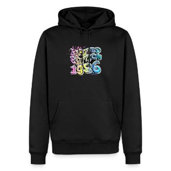 Édition limitée 1986 Graffiti - Sweat à capuche Premium bio Homme - noir - Devant - Nico (187cm)