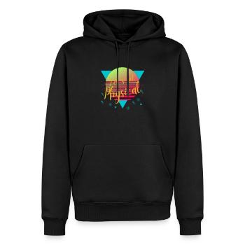 Lasst uns körperliche 80s 90s Style Workout Gym Retro bekommen - Männer Premium Bio Hoodie - Schwarz - Vorne - Nico (187cm)