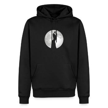 Danse du ventre Danseuse du ventre Danse de la Lune Cadeau - Sweat à capuche Premium bio Homme - noir - Devant - Nico (187cm)