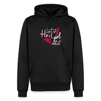 Je fais de la merde de fille chaude - danse du ventre - Sweat à capuche Premium bio Homme - noir - Devant - Nico (187cm)