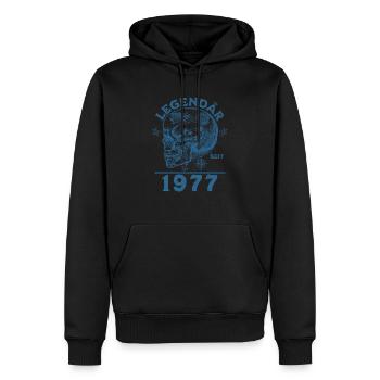 Geburtstag Legendär Seit 1977 Geschenk - Männer Premium Bio Hoodie - Schwarz - Vorne - Nico (187cm)