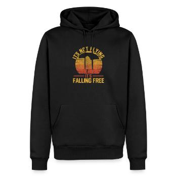 Nicht fliegen, sondern frei fallen Fallschirmsprin - Männer Premium Bio Hoodie - Schwarz - Vorne - Nico (187cm)