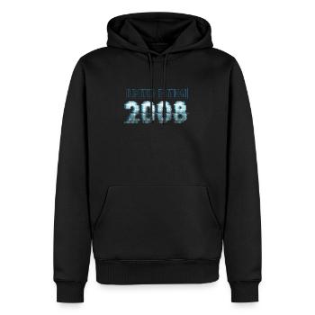 Édition Limitée 2008 Graffiti - Sweat à capuche Premium bio Homme - noir - Devant - Nico (187cm)