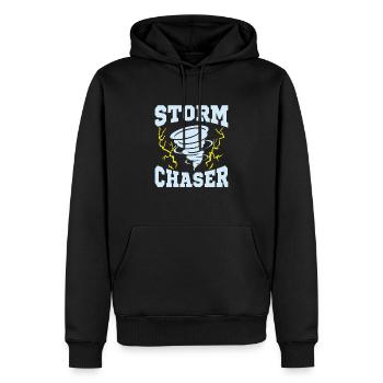 Storm Chaser Meteorologist Meteorology - Men’s Premium Organic Hoodie - black - Front - Nico (187cm)