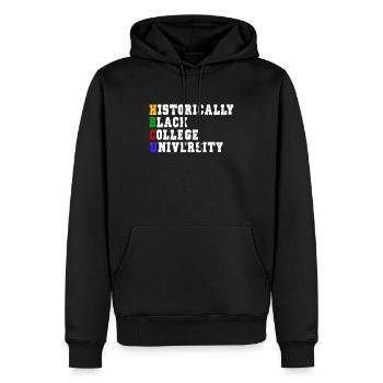 Hbcu Clothing Historic Black College - Sweat à capuche Premium bio Homme - noir - Devant - Nico (187cm)