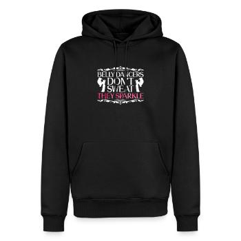 Bauchtänzerinnen schwitzen nicht, sie glitzern - Männer Premium Bio Hoodie - Schwarz - Vorne - Nico (187cm)