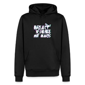 Breakdance Not Hearts - Breakdance Hip Hop - Männer Premium Bio Hoodie - Schwarz - Vorne - Nico (187cm)
