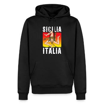 Sizilien flagge Sizilien Palermo Italien - Männer Premium Bio Hoodie - Schwarz - Vorne - Nico (187cm)