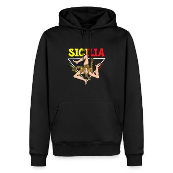 Sizilien flagge Sizilien Palermo Italien - Männer Premium Bio Hoodie - Schwarz - Vorne - Nico (187cm)