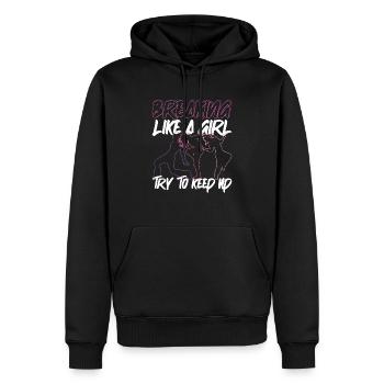 Breakdance BBoy Breakdancer Break Dance Hip Hop - Sweat à capuche Premium bio Homme - noir - Devant - Nico (187cm)