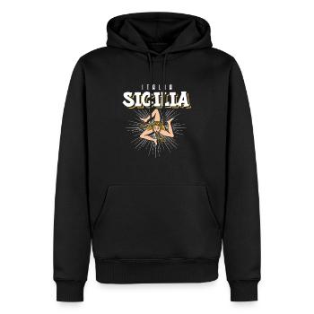 Sizilien flagge Sizilien Palermo Italien - Männer Premium Bio Hoodie - Schwarz - Vorne - Nico (187cm)