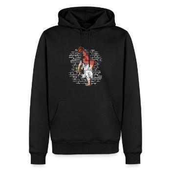 Breakdance Jesus - Breakdance Hip Hop - Men’s Premium Organic Hoodie - black - Front - Nico (187cm)