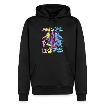 Génial depuis 1975. Agilité, Hundetraining - Sweat à capuche Premium bio Homme - noir - Devant - Nico (187cm)