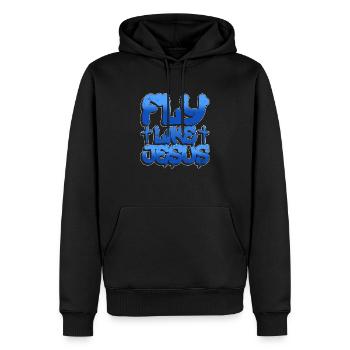Flying Like Jesus - Breakdance Hip Hop - Sweat à capuche Premium bio Homme - noir - Devant - Nico (187cm)