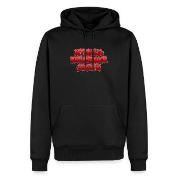 Offiziell Breakdance Süchtig - Breakdance - Männer Premium Bio Hoodie - Schwarz - Vorne - Nico (187cm)