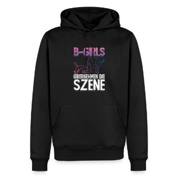 B-Girls Übernehmen Die Szene - Breakdance - Männer Premium Bio Hoodie - Schwarz - Vorne - Nico (187cm)