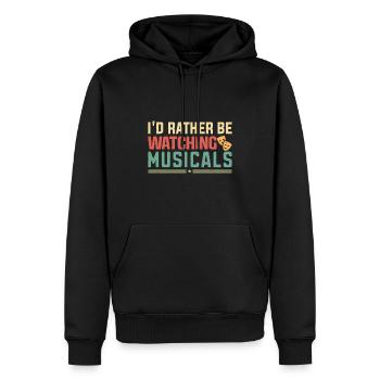 J’ai mis en pause ma bande originale musicale pour être ... - Sweat à capuche Premium bio Homme - noir - Devant - Nico (187cm)