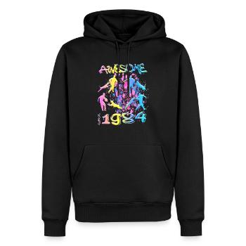 Awesome since 1984. Agility, Hundetraining - Männer Premium Bio Hoodie - Schwarz - Vorne - Nico (187cm)
