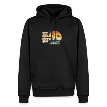 Geburtstag Limited Edition 1991 - Männer Premium Bio Hoodie - Schwarz - Vorne - Nico (187cm)