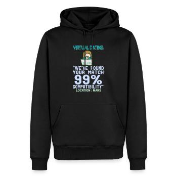 Rencontres virtuelles Funny Compatibilité Lieu Mars - Sweat à capuche Premium bio Homme - noir - Devant - Nico (187cm)