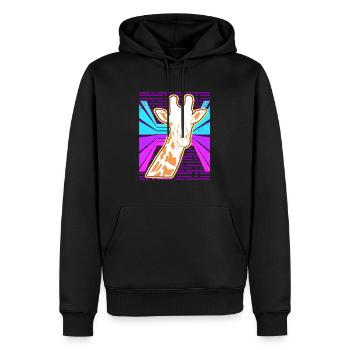 Awesome Giraffe Lover Vapor Wave Designs - Sweat à capuche Premium bio Homme - noir - Devant - Nico (187cm)