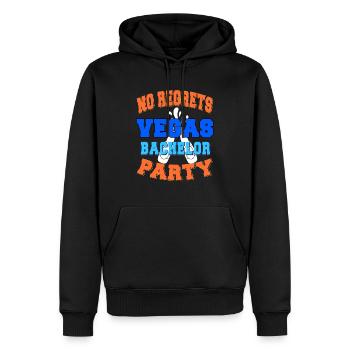 Aucun regret Vegas EVJF Vegas Mariage - Sweat à capuche Premium bio Homme - noir - Devant - Nico (187cm)