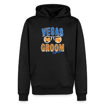Cool Retro Vegas Groom Squad Vegas Wedding T-Shirt - Sweat à capuche Premium bio Homme - noir - Devant - Nico (187cm)