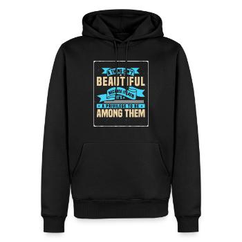 A Thing Isn't Beautiful - Men’s Premium Organic Hoodie - black - Front - Nico (187cm)