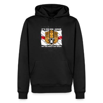 England Football Patriotic English Lion Its Coming - Men’s Premium Organic Hoodie - black - Front - Nico (187cm)