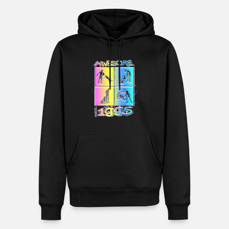 Awesome since 1995. Agility, Hundetraining - Männer Premium Bio Hoodie - Schwarz