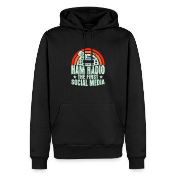 Ham Radio The First Social Media Amateur Operator - Männer Premium Bio Hoodie - Schwarz - Vorne - Nico (187cm)