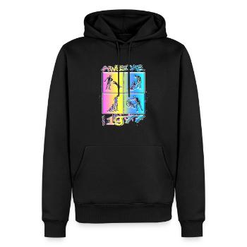 Awesome since 1977. Agility, Hundetraining - Men’s Premium Organic Hoodie - black - Front - Nico (187cm)