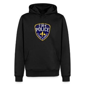 Form Police Powerlifting - Men’s Premium Organic Hoodie - black - Front - Nico (187cm)